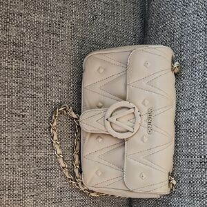 Valentino Beige Quilted Crossbody Bag